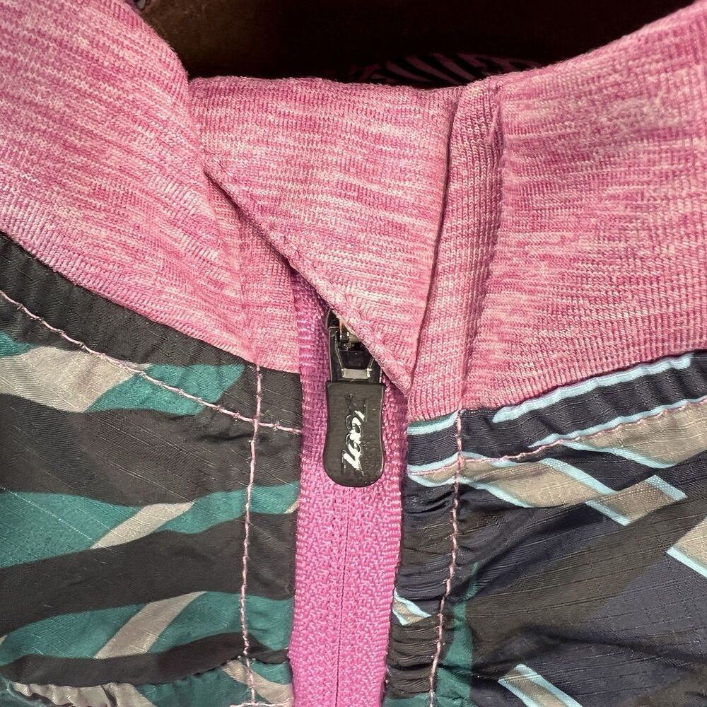 Women's Zoot Dawn Patrol full zip jacket Running Hoodie pink palm M - Picture 11 of 15